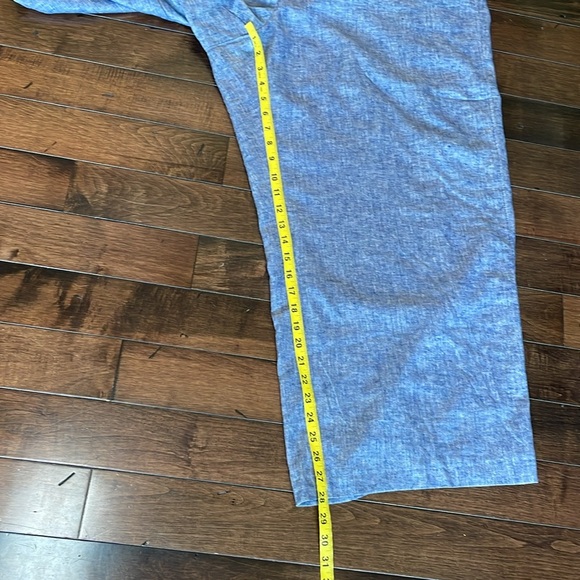 Lane Bryant Pull-On Chambray Linen Straight Leg Pant Blue Plus Size 24 Flowy NWT - Picture 12 of 14